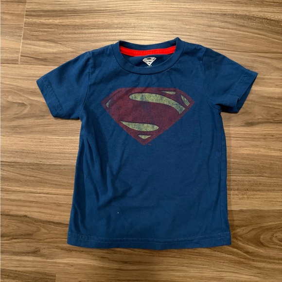 DC Comics Blue Superman Logo Kids Tee size 18M - Picture 1 of 4